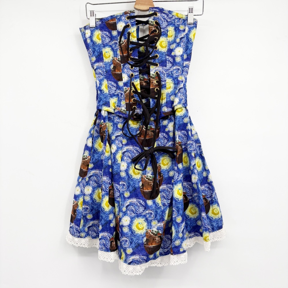 Pendragon Costumes Womens Starry Night Baby Yoda Corset Dress Renaissance Size 2